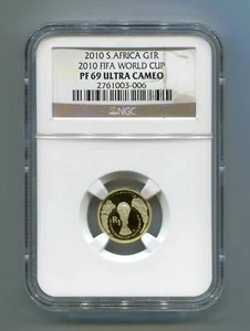 NGC 2010 South Africa Gold R1 Official Fifa Proof Coin Graded Pf 69 Ultra Cameo - Picture 1 of 4