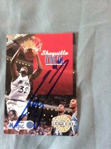 Shaquille O'Neal HOF AUTOGRAPHED ON CARD 1992 Skybox Rookie w/COA VERY RARE - Picture 1 of 4