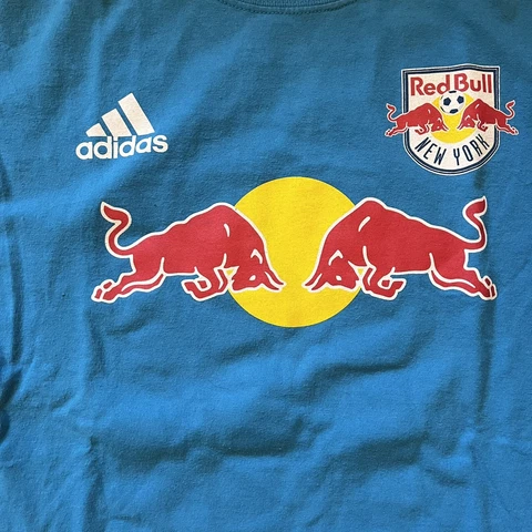 New York Red Bull Adidas Shirt / Boys Large Ryan Meara Soccer Blue! Cover