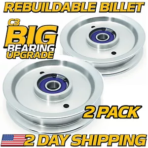 (2 Pack) Billet 88663 Rebuildable Finish Mower Idler Pulley for Bush Hog 5-3/4" - Picture 1 of 6