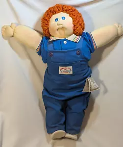 Vintage Cabbage Patch weiche Skulptur Puppe Xavier Roberts Junge rote Haare Overall TLP - Bild 1 von 15