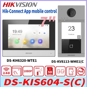 Hikvision DS-KIS604-S(C) 7" WiFi TFT-Bildschirm PoE 1080P App IP Video Intercom - Picture 1 of 5
