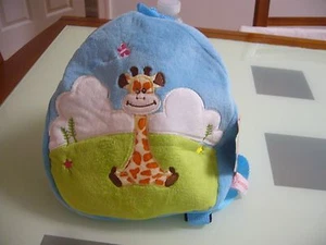 New Blue Giraffe Toddler Boy Girl Backpack cute school travel patrol bag paw - Picture 1 of 3