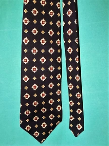 Exc! BURBERRYS OF LONDON SEIDENKRAWATTE, GEOMETRISCH, HANDGENÄHT, 58" x 4" - Bild 1 von 6