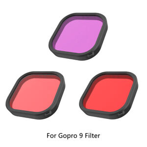 Underwater Diving Housing Cover Lens Filter purple red pink for GoPro Hero 10/9