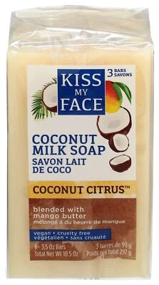 Sabonete em barra Kiss My Face - Leite de coco - 10,5 oz - Imagem 1 de 4