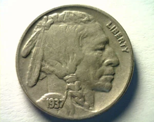 1937 BUFFALO NICKEL EXTRA FINE XF EXTREMELY FINE EF NICE ORIGINAL COIN 99C SHIP - Picture 1 of 2