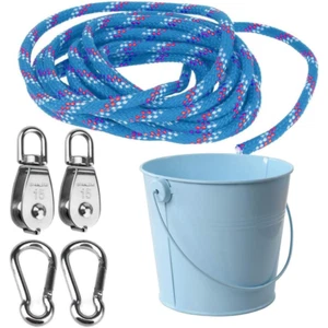 Treehouse Accessories for Kids Pulley w Bucket Cable, Kids Playhouse Accessories - Picture 1 of 6