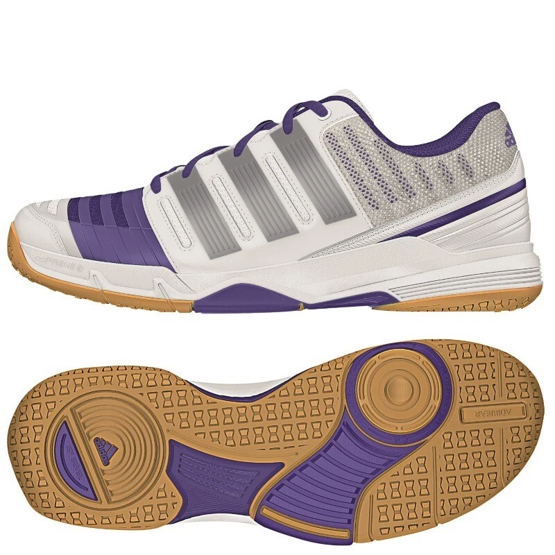 adidas Court Stabil 11 W Handballschuhe Damen weiß/silber/lila [M17491]