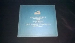 Cortot, Thibaud, Casals - Mendelssohn Op.49 Trio in D Minor 4x12" 78 RPM RARE - Picture 1 of 2