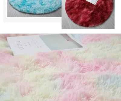 Super Soft Plush Round Rug Fluffy Mat Fluffy Carpets For Living Room - Image 1 of 4