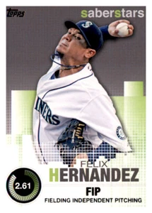 2014 Topps SaberStars Felix Hernández MLB Insert PWE Mariners - Imagen 1 de 2