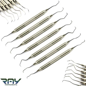 Conjunto de curetas graciosas periodontales de 7 instrumentos quirúrgicos dentales médicos 7Pcs - Imagen 1 de 9