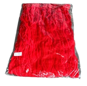Women's One Size Red Semi Sheer Infinity Scarf Gauzy - Picture 1 of 1