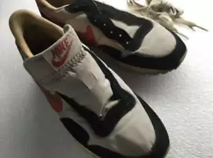 Nike anni 80 sneakers vintage colore grigio nero rosso scarpe sportive uomo - Foto 1 di 3
