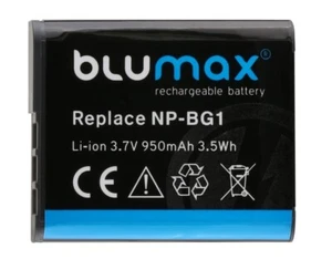 Original Blumax Akku für Sony NP-BG1 950mAh Li-Ion 3,7V Digital Kamera Batterie - Bild 1 von 1