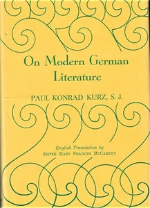 On Modern German Literature Volume I, By Paul Konrad Kurz, S.J. Hardcover W/ D J - Picture 1 of 1