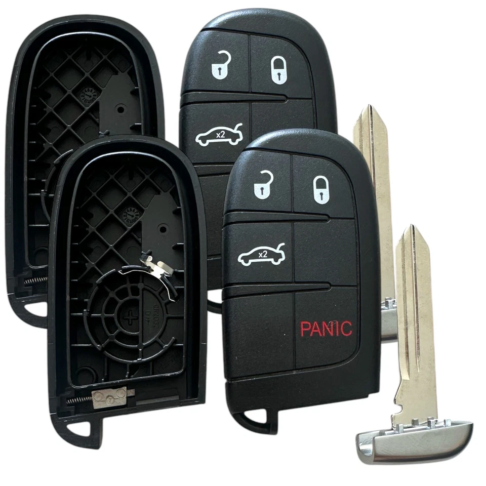 2 Remote Key Shell Case Fob for 2015 2016 2017 2018 Chrysler 300 M3N40821302 4B - Image 1 of 1