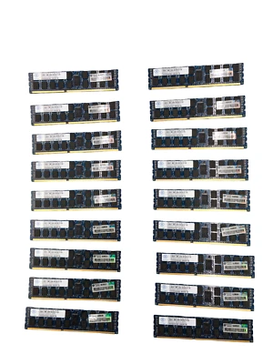 Lot Of 18 Nanya NT8GC72C4NG0NK-CG 8GB 2Rx4 PC3L-10600R ECC Memory 647650-071 - Image 1 of 2