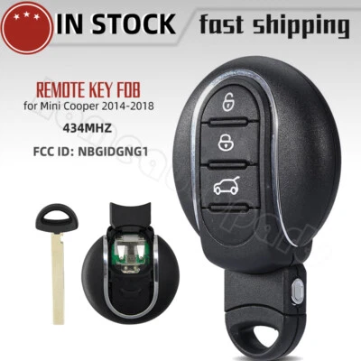 3Button Smart Remote Key Fob for 2014 2015 2016 2017 2018 Mini Cooper NBGIDGNG1 - Imagem 1 de 4