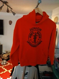 Vintage Official Jones Beach Jr Lifeguards Hoodie Size Youth Large New York - Picture 1 of 4