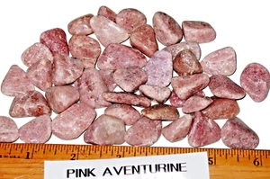 3 rosa Aventurin getrommelt Heilkristall Reiki mittlere Größe - 1/2" - 1" Größe - Bild 1 von 3