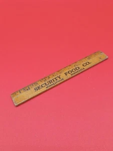 De colección Security Food Co para terneros y cerdos Minneapolis Minnesota 6 pulgadas regla de madera - Imagen 1 de 3
