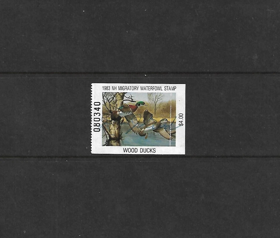 State Hunting/Fishing Revenues: NH 1983 Waterfowl (Duck) Stamps NH #1; Used - Image 1 of 1