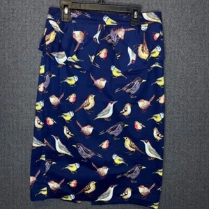 Grace Karin Skirt Women's Medium Blue All Over Print Birds Casual Preppy - Picture 1 of 11