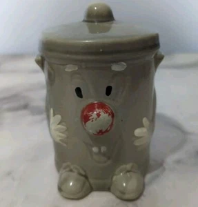 Mülleimer Spardose 80er Keramik Ted Rogers 3 2 1 Sparschwein Vintage Retro - Bild 1 von 8