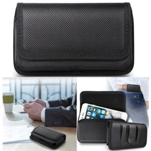 Cell Phone Pouch Belt Clip carrying Case Cover Horizontal Holster Nylon Pouch - Picture 1 of 12