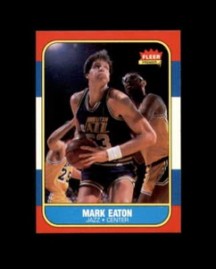1986-87 Fleer #28 Mark Eaton MINT RC Rookie Jazz break 3 - Imagen 1 de 4