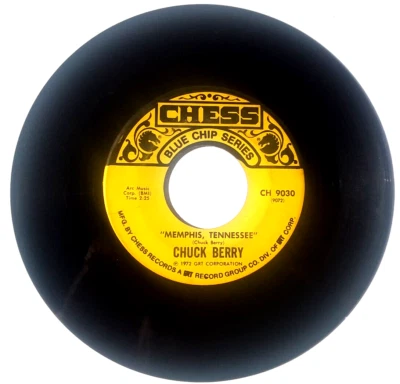 CHUCK BERRY - Memphis Tennessee / School Days -  Vinyl 45rpm  1972 Chess CH 9030 - Image 1 of 4