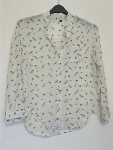 Blusa con estampado de pájaros y árboles talla L - Imagen 1 de 4