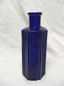 ANTIQUE Cobalt Blue 2 Oz Poison Bottle, Not to Be Taken, 1900's - Picture 1 of 7