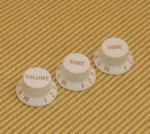 099-2035-000 Genuine Fender White Knob Set for Strat - Picture 1 of 1