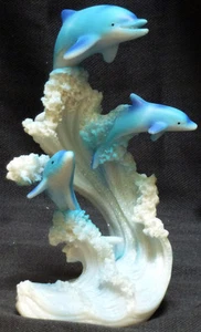 "Estatuilla de estatua de la familia de delfines TRIO H7" - Imagen 1 de 1