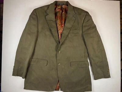 Polo Ralph Lauren Sport Coat Blazer Men's Brown Suede Feel Polyester 40 R - Image 1 of 4
