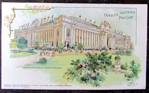 ANTIQUE UNDIVIDED OFFICIAL LOUISIANA PURCHASE EXPOSITION SOUVENIR POSTCARD - Picture 1 of 2