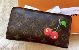Louis Vuitton Takashi Murakami Cherry Monogram Zippy Wallet M95006 Long Wallet - Picture 1 of 10