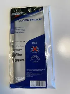 Speedo Performance Adult Silicone Swim Cap One Size Silver NEW - Picture 1 of 5