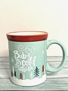 Design Pac große Weihnachtstasse "Baby it's kalt draußen" Winterszene hübsch! - Bild 1 von 14