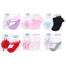 Headband and Socks Set Cotton Socks Flower Baby Girl Hair