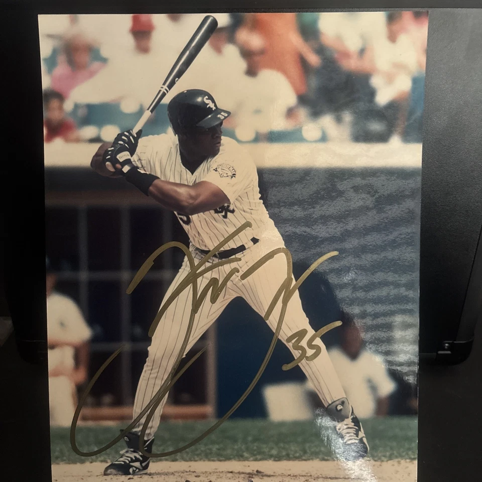 Frank Thomas Signed Autograph Chicago White Sox 8x10 Photo with COA - Image 1 of 3