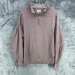 Genteal 1/4 Zip Herren Large lila Pullover Baumwolle Modal meliert Freizeit Golf - Bild 1 von 13