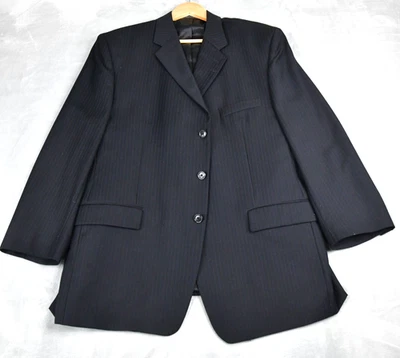 Blazer Calvin Klein Para Hombre 46R(S) Negro Rayas Abrigo Deportivo Chaqueta Lana Foto 1 de 4