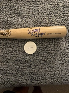 O’Neil Cruz MLB Debut Inscription Signed And Certified By Beckett Bat - Picture 1 of 3