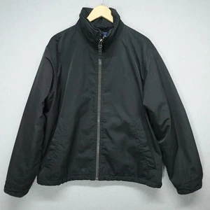 Vintrage Polo Ralph Lauren Bomber Jacket Mens Large Black Fleece Lined - Picture 1 of 11