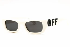 OFF WHITE FILLMORE 0107 Sunglasses White Frame Gray Lenses 49mm - Picture 1 of 4