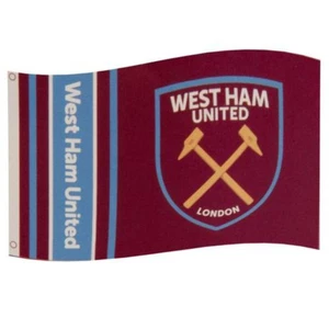 West Ham United FC Stripe Flag - Picture 1 of 3